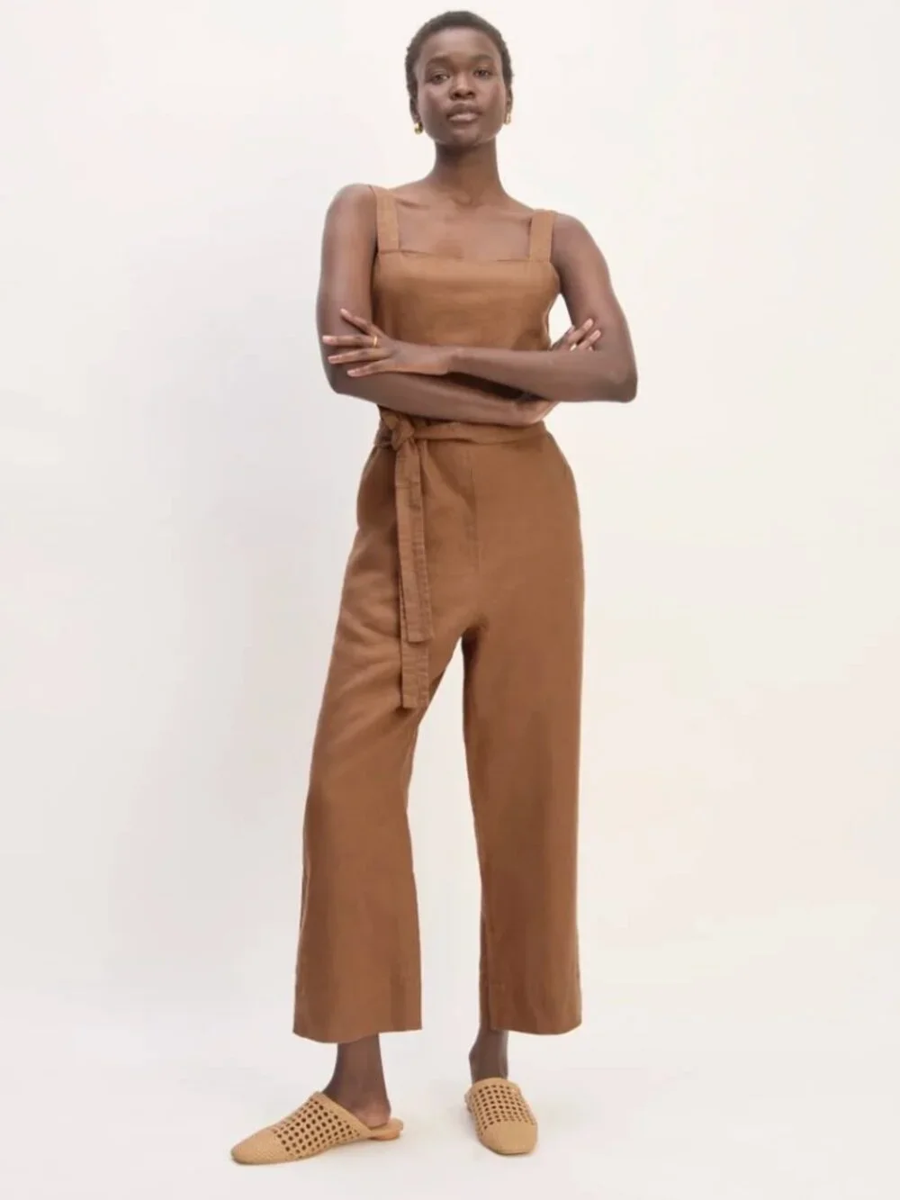 Everlane The Linen Side-Button Jumpsuit